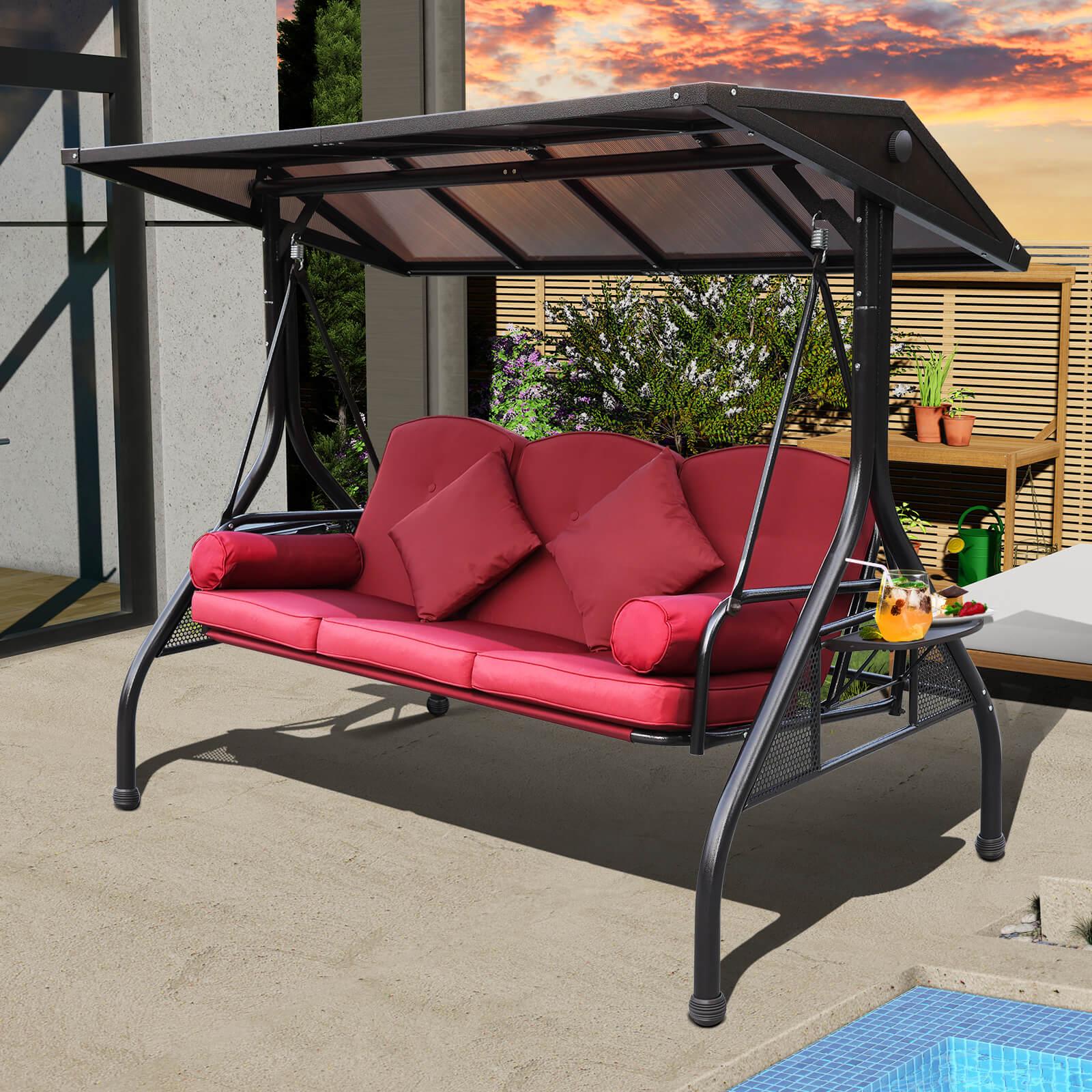Metal Outdoor Lawn Swings On Sale Outsunny Cast Iron Swing Chair