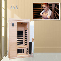 Two-person Far-infrared Hemlock indoor sauna room