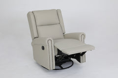 360 Degree Swivel Upholstered Manual Recliner For LIving Room, Biege