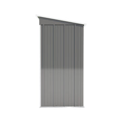 5*3FT Outdoor Storage Shed ,Tool Shed with Sloping Roof and Lockable Door,Metal Shed, Grey