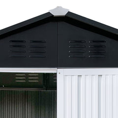 Outdoor storage sheds 4FTx6FT Apex roof White+Black