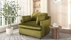 Oversized Accent Chair - Comfortable Armrest Cushions, Versatile Neutral Style, Elegant Design, Durable Frame