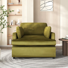 Oversized Accent Chair - Comfortable Armrest Cushions, Versatile Neutral Style, Elegant Design, Durable Frame