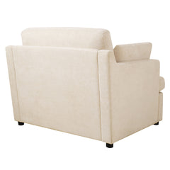 Oversized Accent Chair - Comfortable Armrest Cushions, Versatile Neutral Style, Elegant Design, Durable Frame