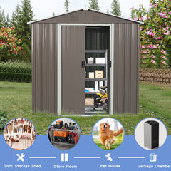 6ft x 4ft Outdoor Metal Storage Shed