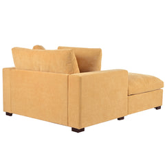 53.5''x 70.9'' Oversized Chaise Lounge Chair - Classic Design, Soft Fabric, Durable Frame with Solid Wood Legs