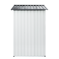 Garden Metal Storage Shed Gray White 6x4x6ft outdoor storing tools Rainproof Hinge door version