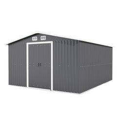 10FT x 8FT Metal Outdoor Storage Shed with Lockable Door