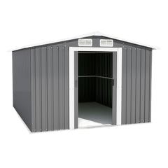 10FT x 8FT Metal Outdoor Storage Shed with Lockable Door