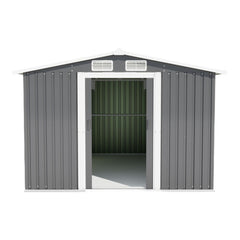 10FT x 8FT Metal Outdoor Storage Shed with Lockable Door