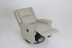 360 Degree Swivel Upholstered Manual Recliner For LIving Room, Biege