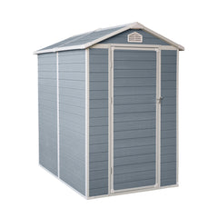 4x6ft Resin Outdoor Storage Shed Kit-Perfect to Store Patio Furniture,Grey