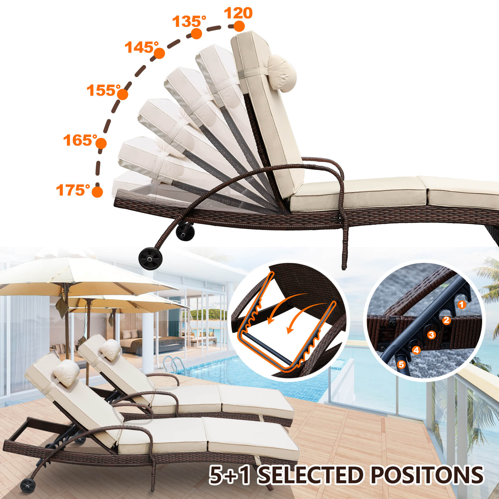Patio Lounge Chaise Lounge Chair Swing Outdoor Hammock Chair Swing