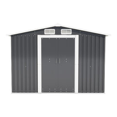 10FT x 8FT Metal Outdoor Storage Shed with Lockable Door