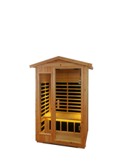 Two person Far infrared old fir outdoor sauna room