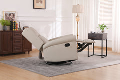 360 Degree Swivel Upholstered Manual Recliner For LIving Room, Biege