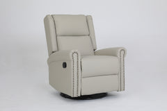 360 Degree Swivel Upholstered Manual Recliner For LIving Room, Biege