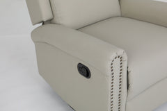 360 Degree Swivel Upholstered Manual Recliner For LIving Room, Biege