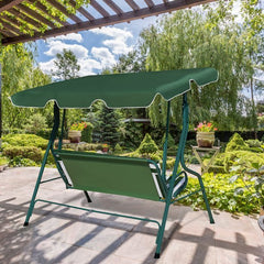 3-Person Outdoor Swing with Canopy, Green