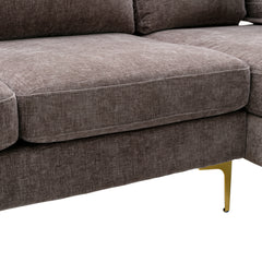 Living Room Sectional Sofa, Gray
