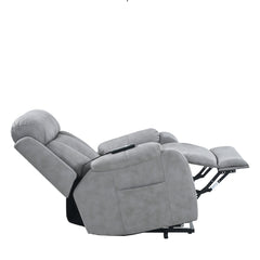 Electric Power Lift Recliner Chair for Elderly, Fabric Recliner Chair for Seniors, Home Theater Seating,Living Room Chair,Side Pocket, Remote Control,Light Gray