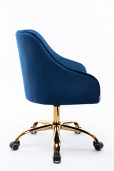 Swivel Modern Leisure Office Chair, Navy Blue