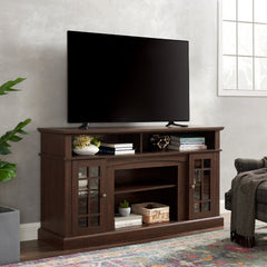 NOBLEMOOD Classic TV Media Stand Console w/Storage Space, Espresso