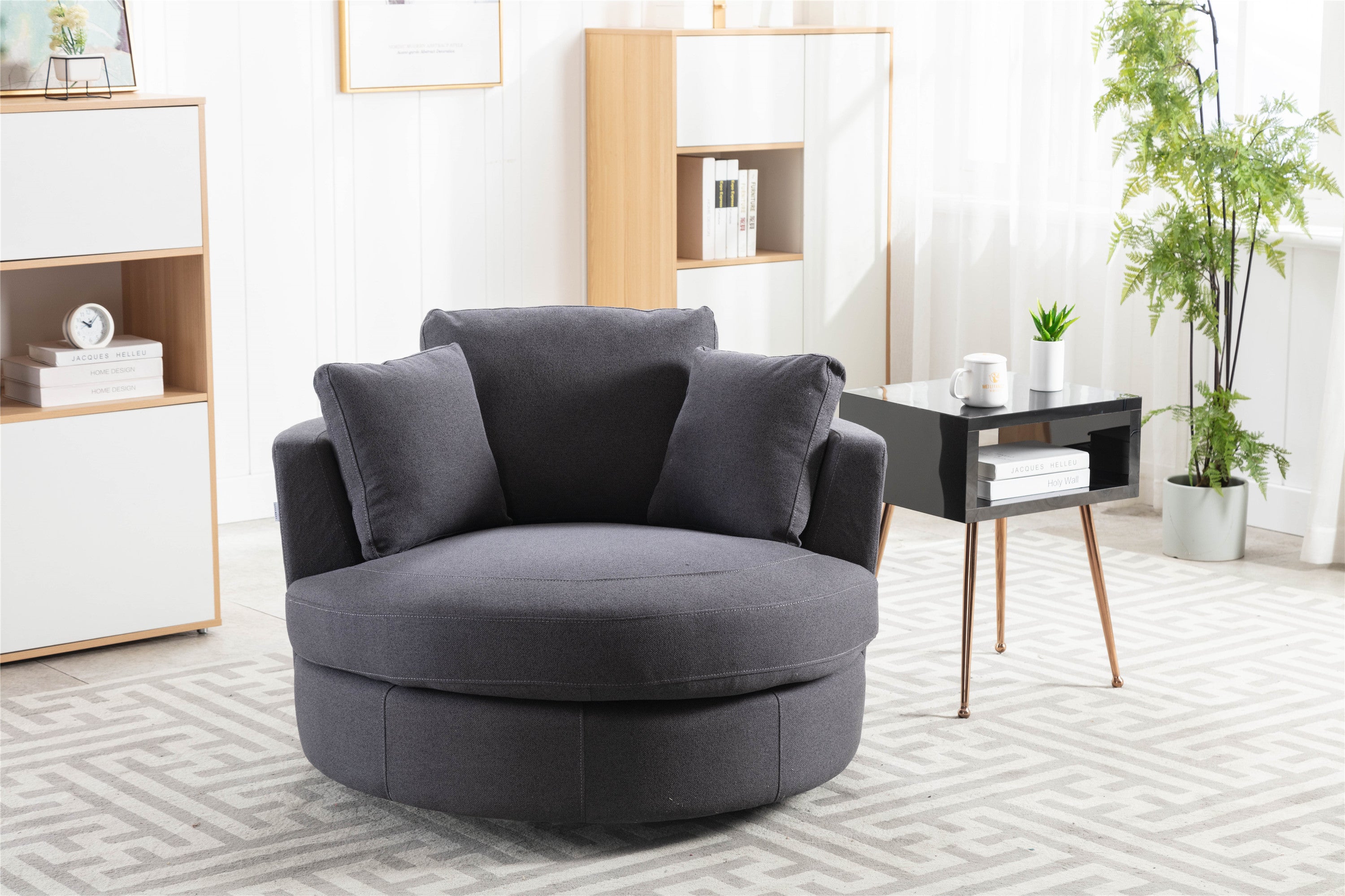 Modern  Akili swivel accent chair  barrel chair  for hotel living room Modern  leisure chair