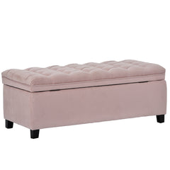 NOBLEMOOD Upholstered Flip Top Storage Bench with Button Tufted Top for Bedroom Entryway Living Room