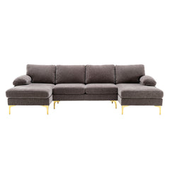 Living Room Sectional Sofa, Gray