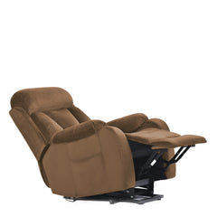 Lift Chair Recliner for Elderly Power Remote Control Recliner Sofa Relax Soft Chair Anti-skid Australia Cashmere Fabric Furniture Living Room Brown