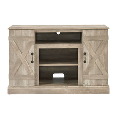 Farmhouse Classic TV Stand Antique Entertainment Console for TV up to 50" with Open and Closed Storage Space, Ashland Pine
