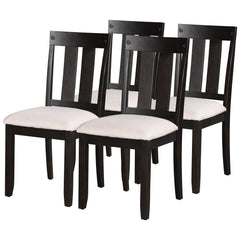 6-Piece Wooden Rustic Style Dining Set with Table, 4 Chairs & Bench (Espresso)