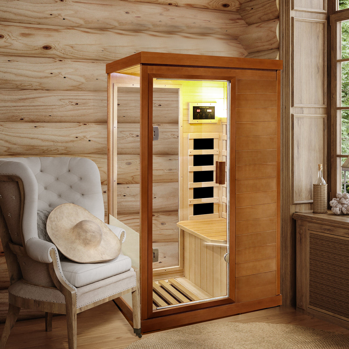 infrared sauna room single room