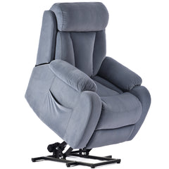 Lift Chair Recliner for Elderly Power Remote Control Recliner Sofa Relax Soft Chair Anti-skid Australia Cashmere Fabric Furniture Living Room Light Gray