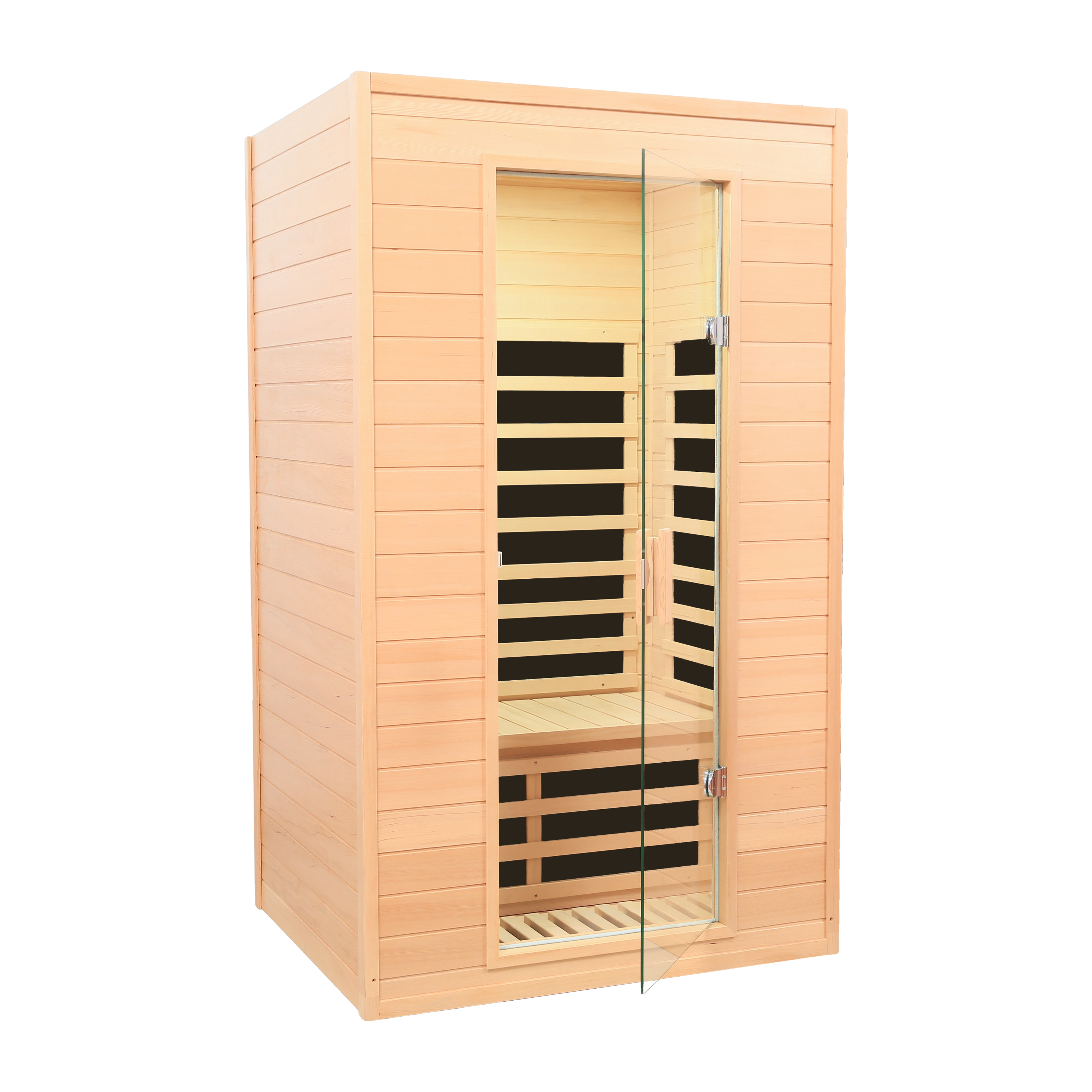 2-Person Far Infrared Sauna Home Sauna Spa Room Hemlock Wood Indoor Saunas