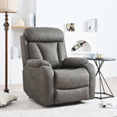 Electric Power Lift Recliner Chair for Elderly, Fabric Recliner Chair for Seniors, Home Theater Seating,Living Room Chair,Side Pocket, Remote Control,Dark Gray