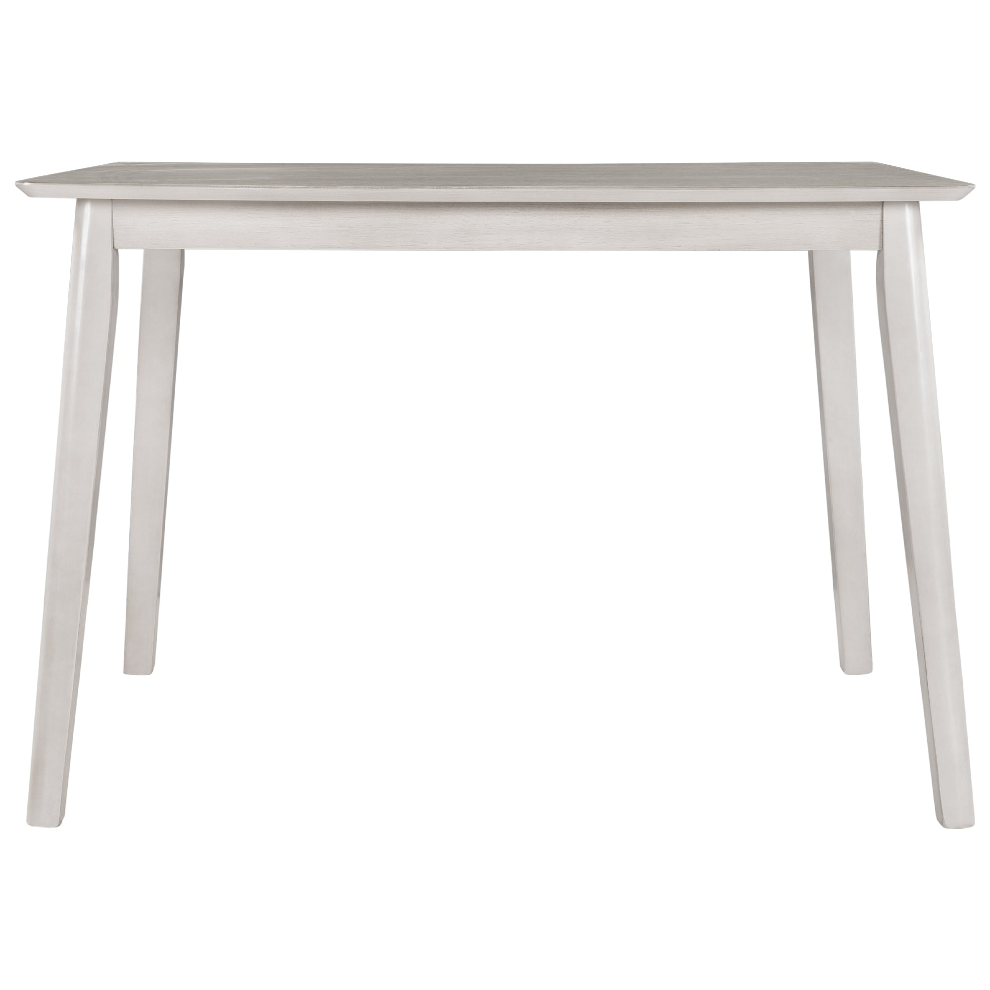 Farmhouse Rustic Wood Kitchen Dining Table, Light Gray+White