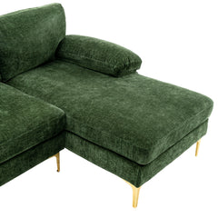 Living Room Sectional Sofa, Green