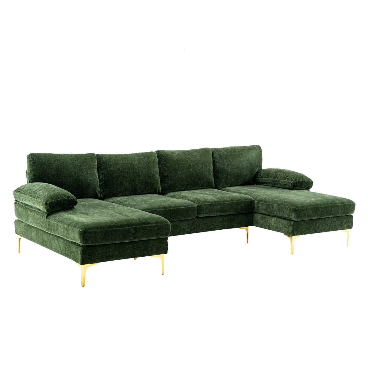 Living Room Sectional Sofa, Green