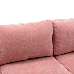 Living Room Sectional Sofa, Pink