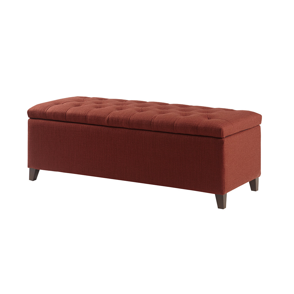 NOBLEMOOD Storage Bench for End of Bed, Sofa Ottoman with Storage for Bedroom Living room Entryway, Wine Red