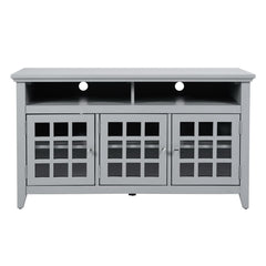 48" TV Stand & Entertainment Center with 3-Door Cabinet, Grey