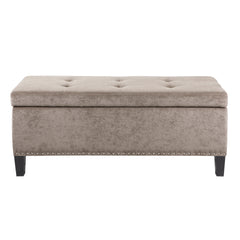 NOBLEMOOD Tufted Top End of Bed Storage Bench for Bedroom, Sofa Ottoman with Storage for Living Room Entryway