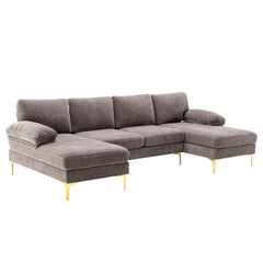 Living Room Sectional Sofa, Gray