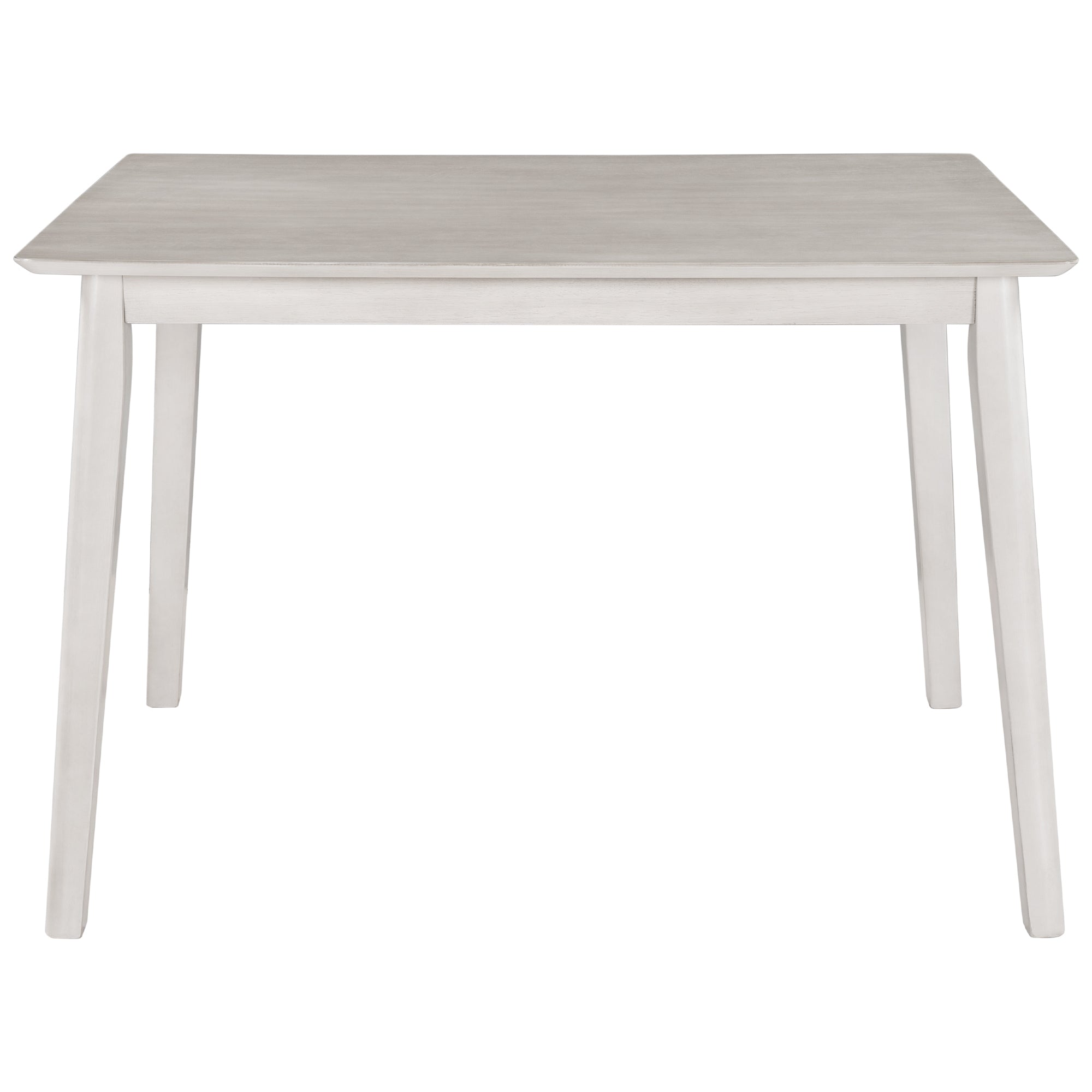 Farmhouse Rustic Wood Kitchen Dining Table, Light Gray+White