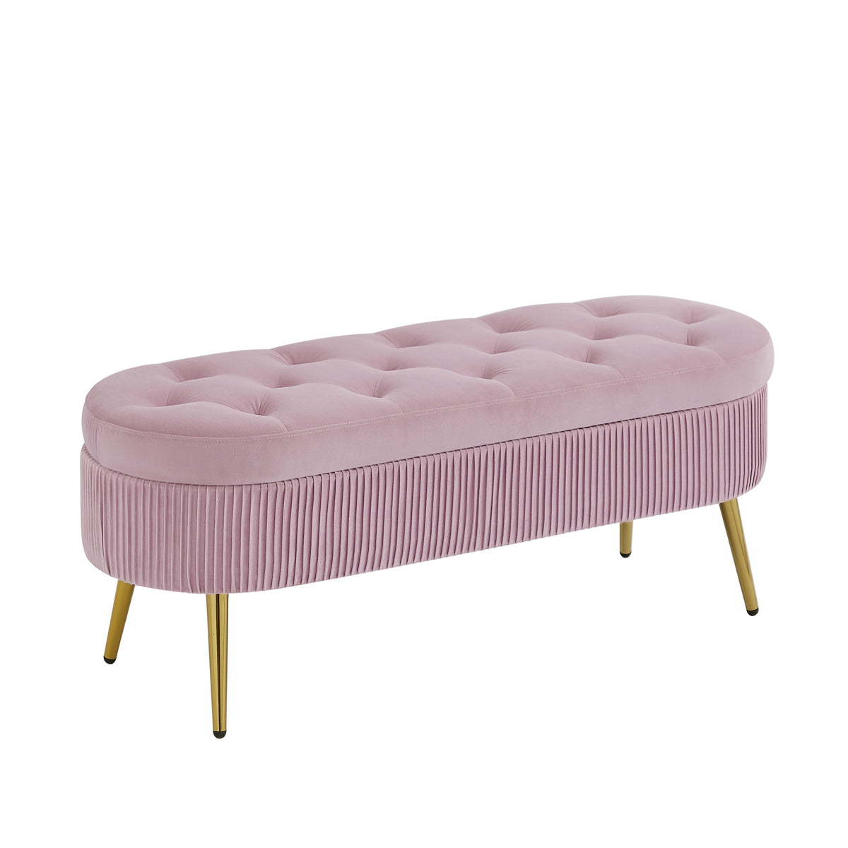 NOBLEMOOD Velvet Storage Bench for Entryway Living Room, End of Bed Storage Bench with Cushioned Top for Bedroom