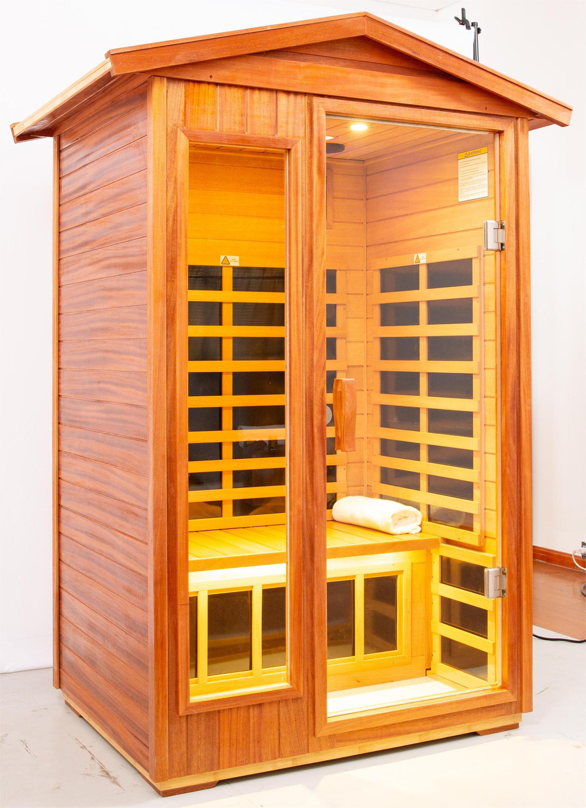 Two Person Far Infrared Saunas Khaya Wood Outdoor Sauna Room