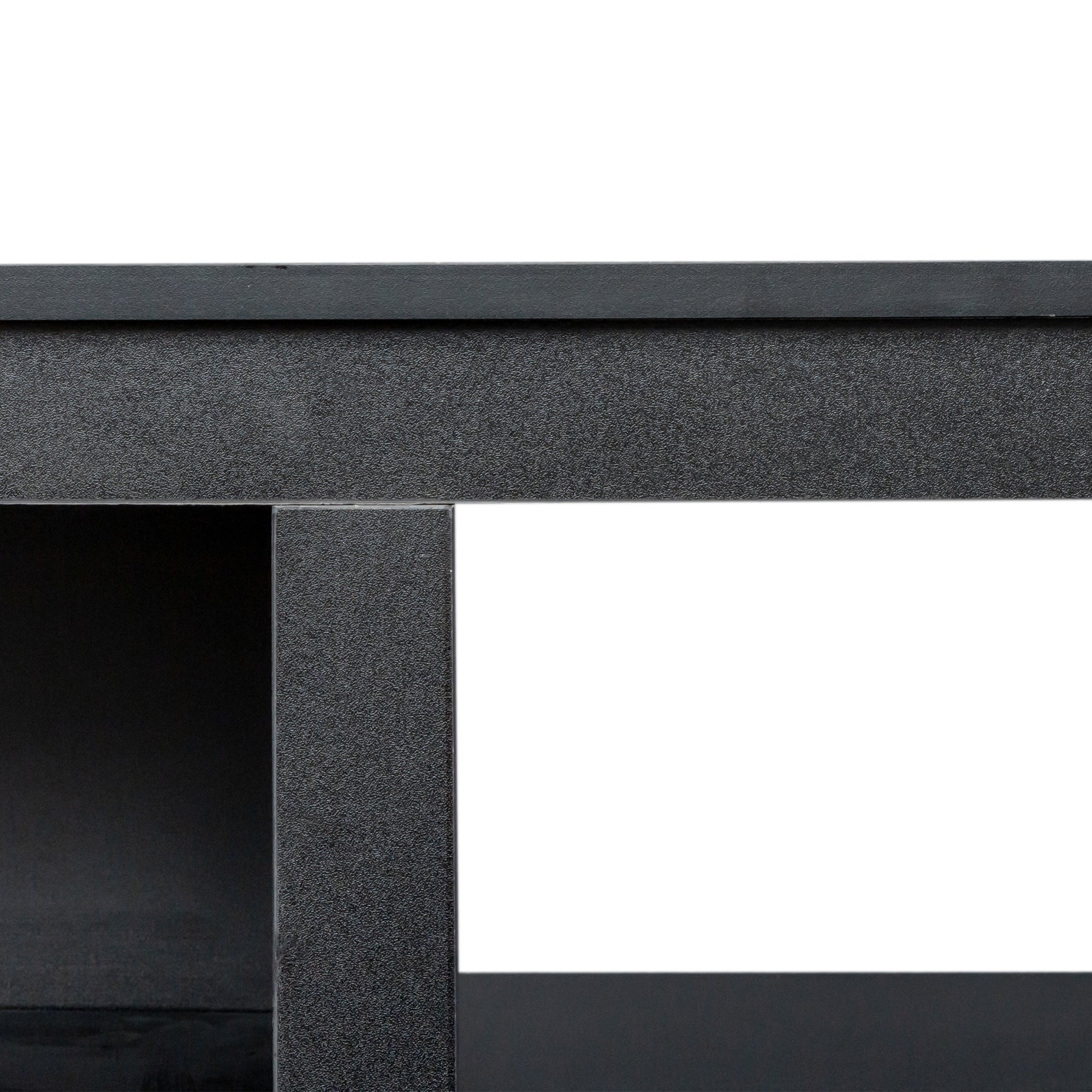 TV Stand with 6 Storage Compartments & 1 Shelf Cabinet, Black