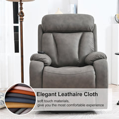 Electric Power Lift Recliner Chair for Elderly, Fabric Recliner Chair for Seniors, Home Theater Seating,Living Room Chair,Side Pocket, Remote Control,Dark Gray